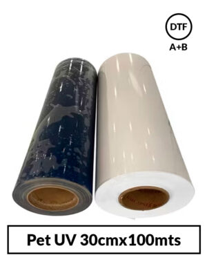 Papel DTF Pet UV 30cmx100mts A+B
